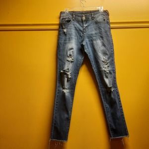 Amethyst Jeans Skinny Stretch Frayed 10" Rise Women's SIZE 8
